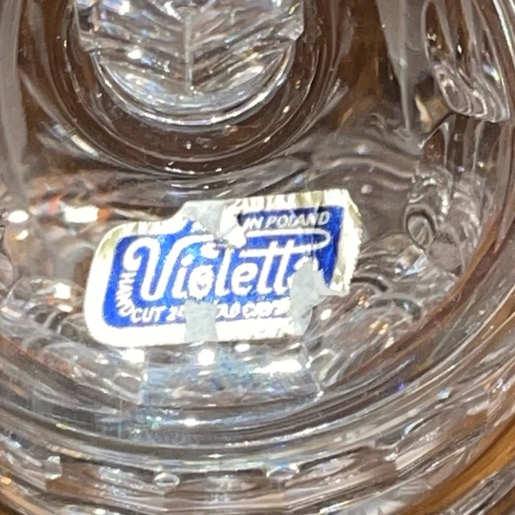 Vintage Violetta Polish Crystal Covered jam or mustard  jar - Picture 13 of 16
